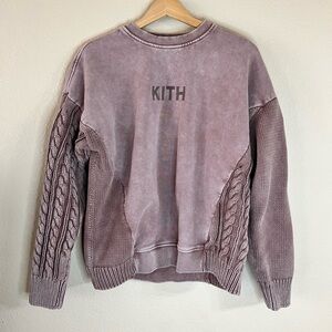 Kith Combo Knit Crewneck Cinder KH2393 Pullover Sweater